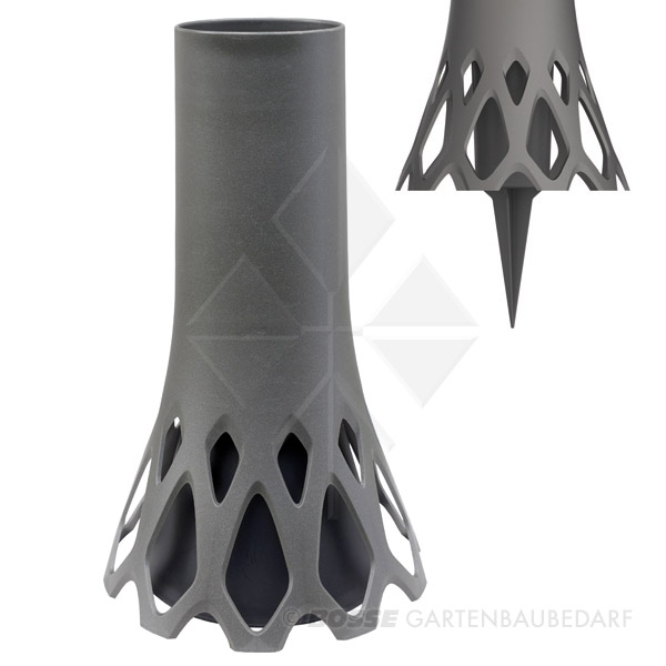 Grabvase-Roseta-anthrazit-SpiessUtp2sGFTczJso Grabvase Roseta mit Erdspieß
