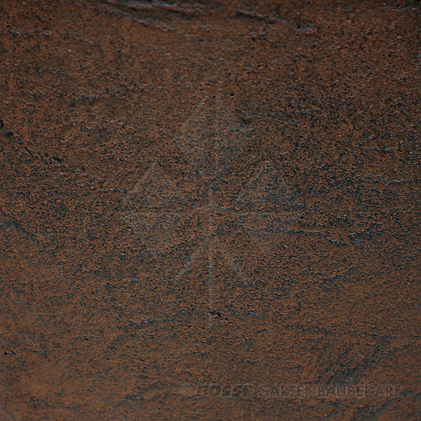 Topf-KIRI-rostbraun-struktur